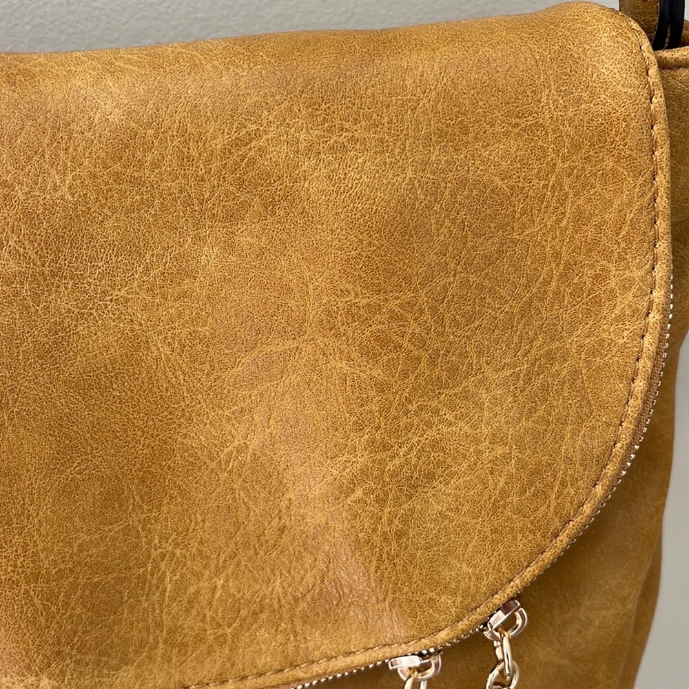 Alyssa vegan leather flap over crossbody handbag purse with tassels. NWT - Picture 6 of 16